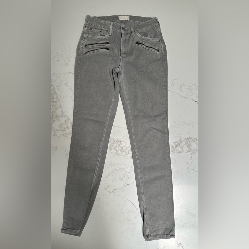 Gilded Intent Women's Skinny w/extra zippered pockets Jeans in Gray size 28 x 32